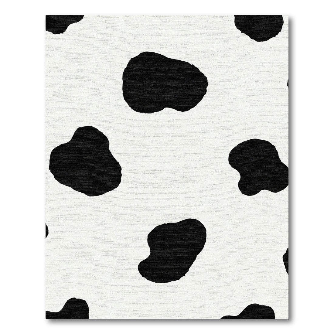 Black White Spotty Irregular Shape Rug