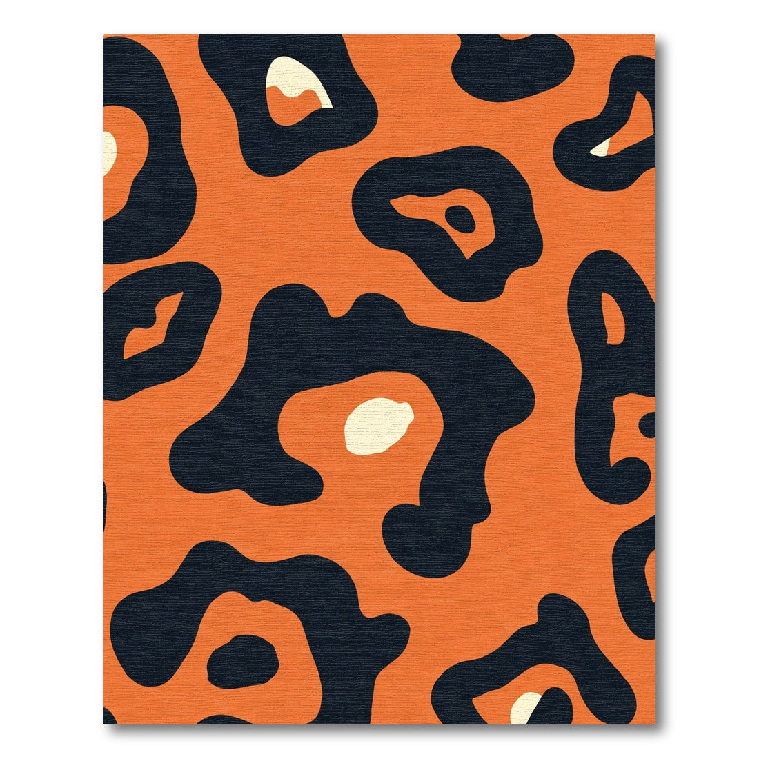Vibrant orange fluid abstract forms Rug