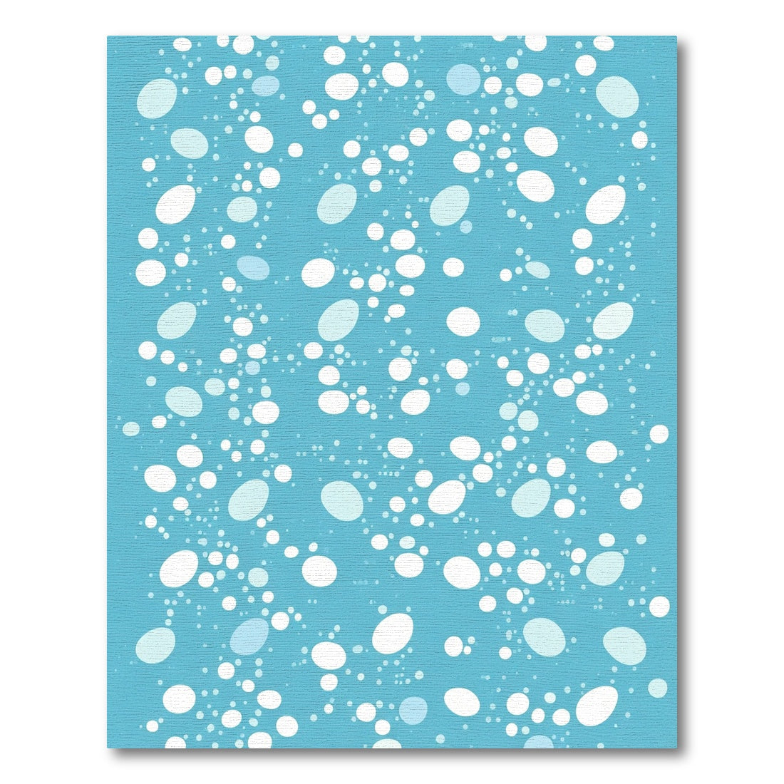 Cerulean Bubbles Scattered Oval Shapes Rug
