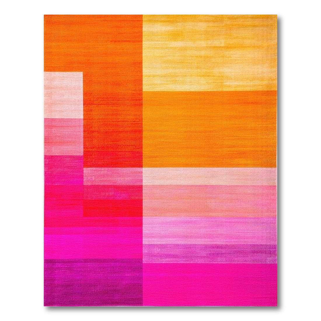 Vibrant Striped Color Block Modern Rug