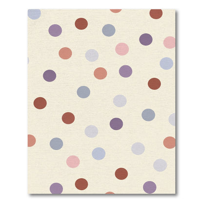 Pastel Polka Dot Round Shapes Rug