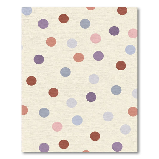 Pastel Polka Dot Round Shapes Rug