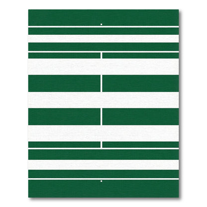 Bold Forest Green Horizontal Striped Texture Rug