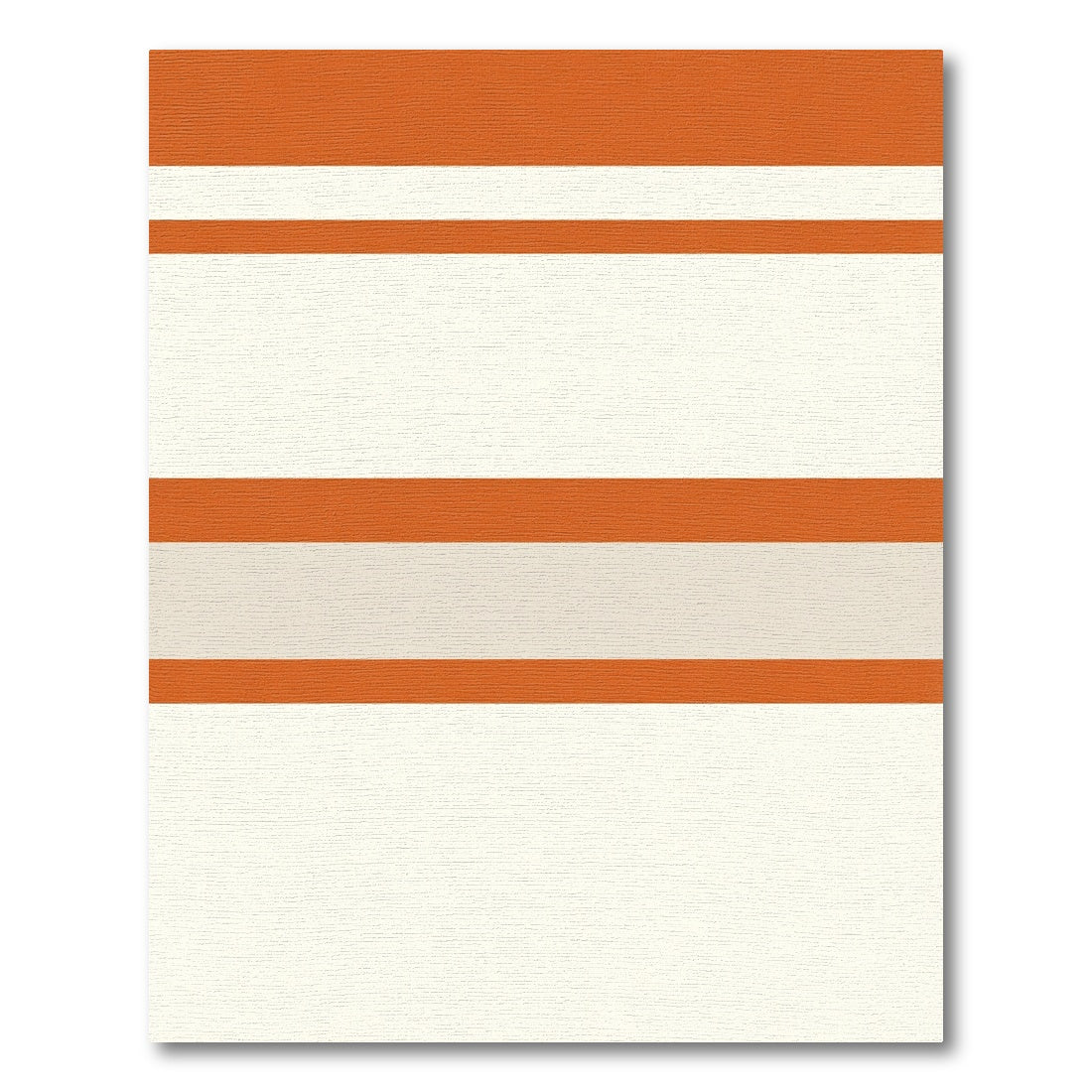 Orange and Cream Horizontal Stripe Rug