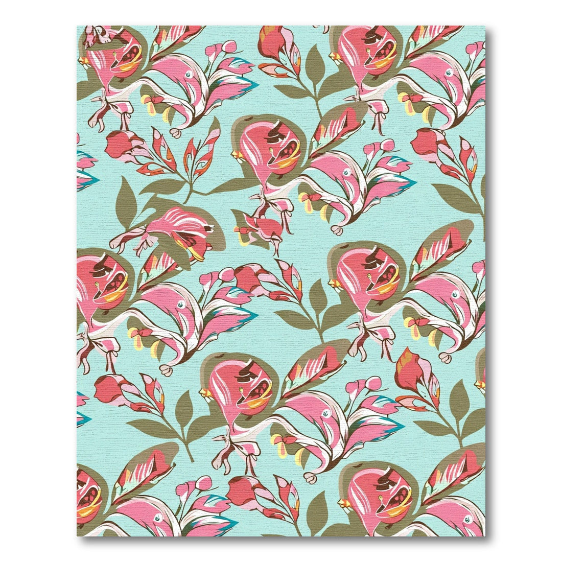 Pink Coral Bloom Abstract Floral Rug