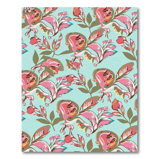 Pink Coral Bloom Abstract Floral Rug