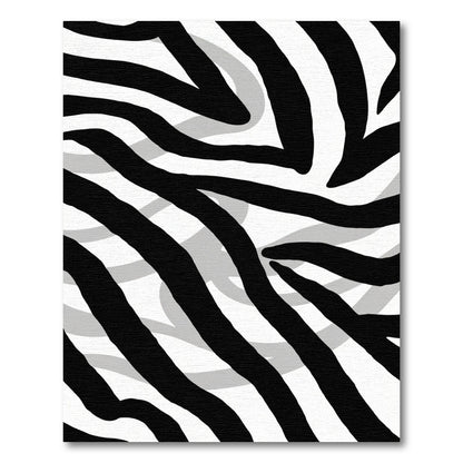Monochromatic Black White Abstract Stripe Rug