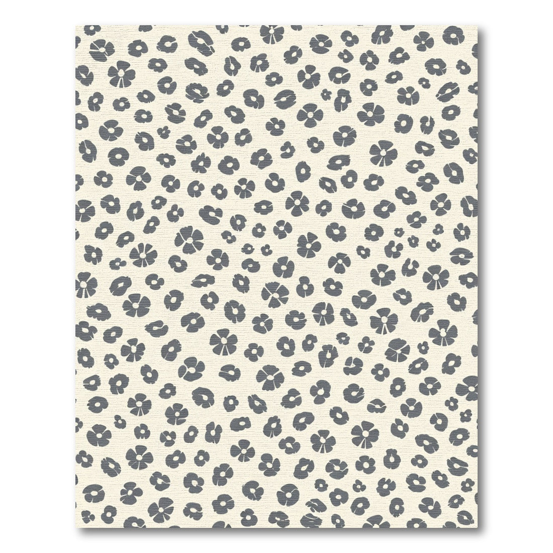 Gray Blossom Scatter Rug