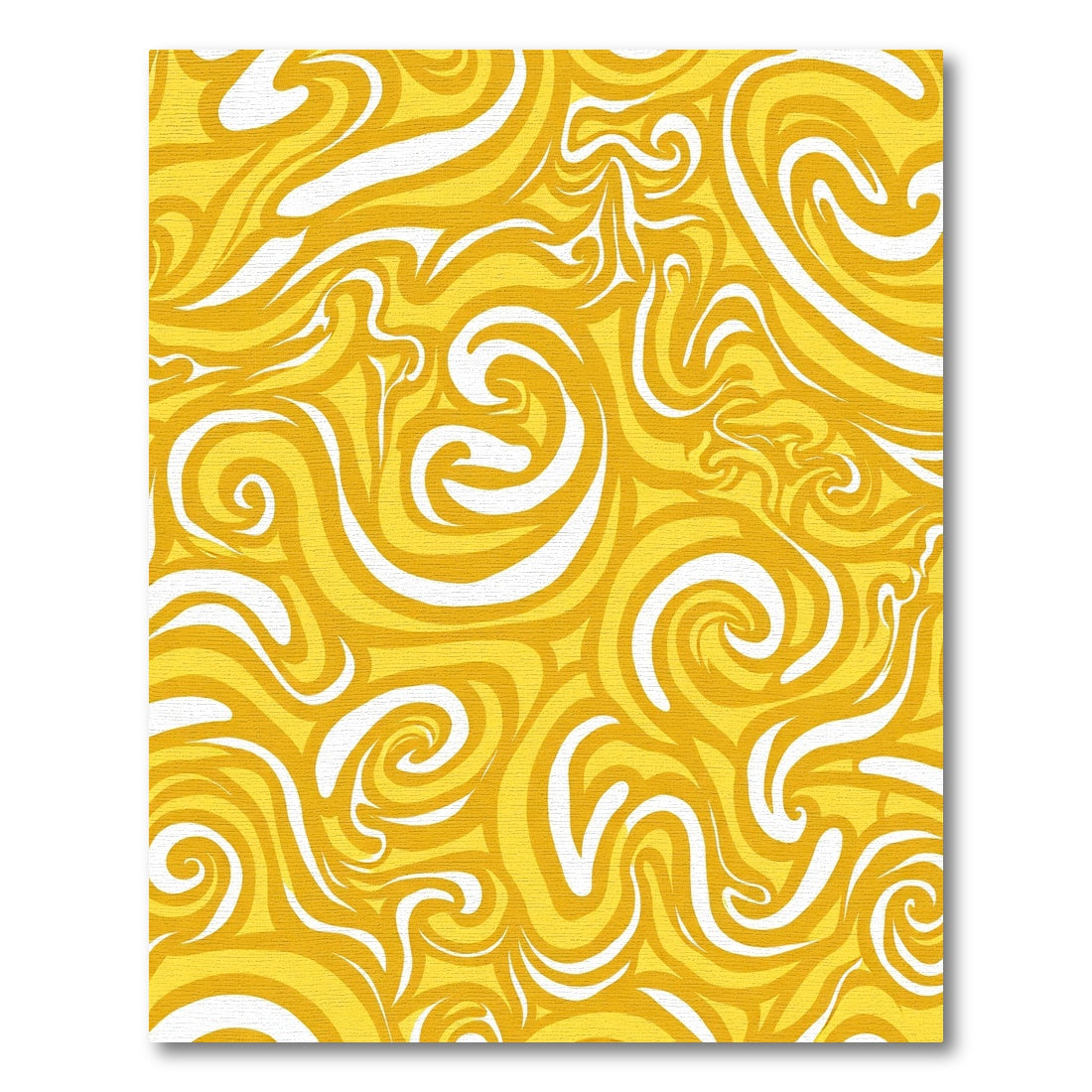 Golden Swirl Abstract Flow Rug