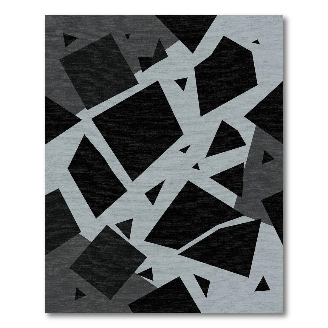 Monochrome Geometric Angular Abstract Rug