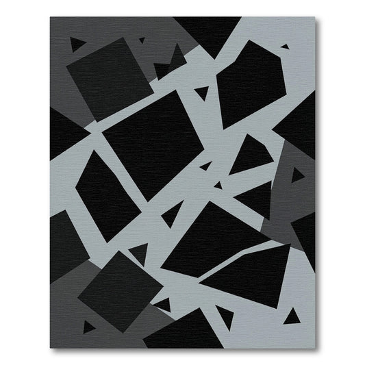 Monochrome Geometric Angular Abstract Rug