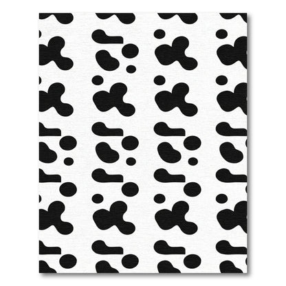 Black spotted abstract blob Rug