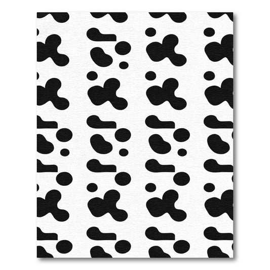 Black spotted abstract blob Rug
