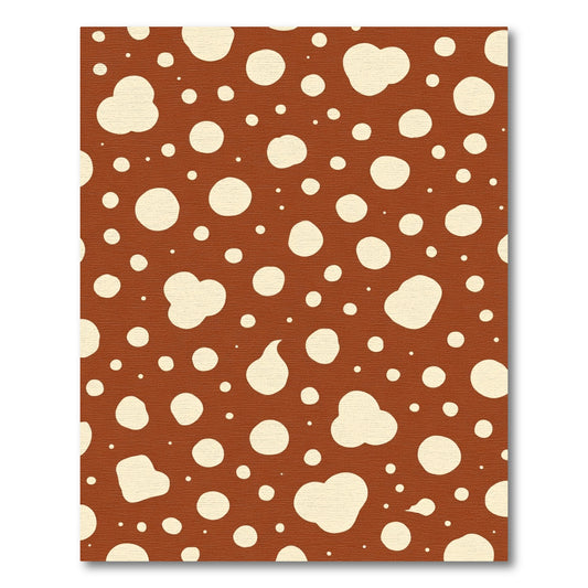 Terracotta Cream Polka Dot Scatter Rug