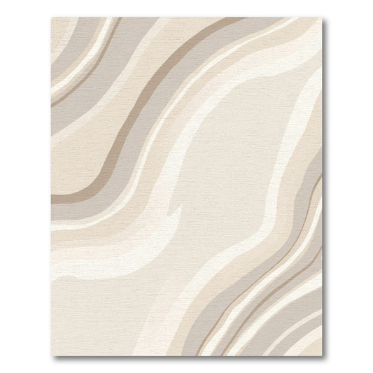 Neutral Beige Marble Flow Rug
