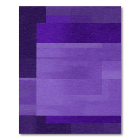 Modern Purple Abstract Geometric Rug