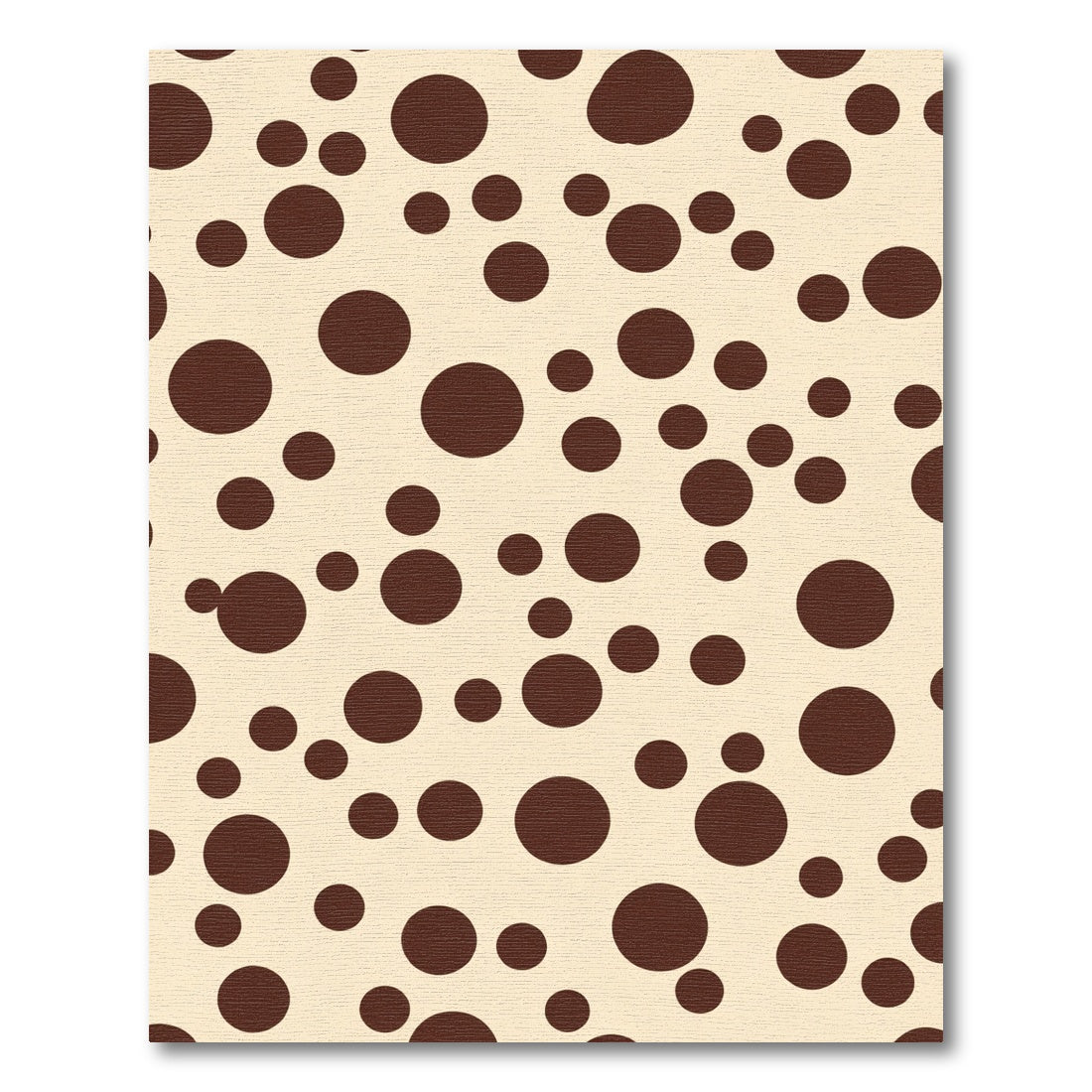 Cream Brown Polka Dot Scatter Rug