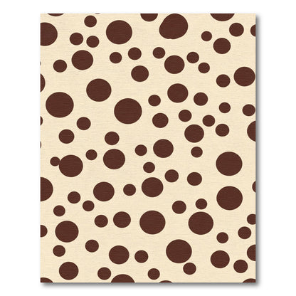 Cream Brown Polka Dot Scatter Rug