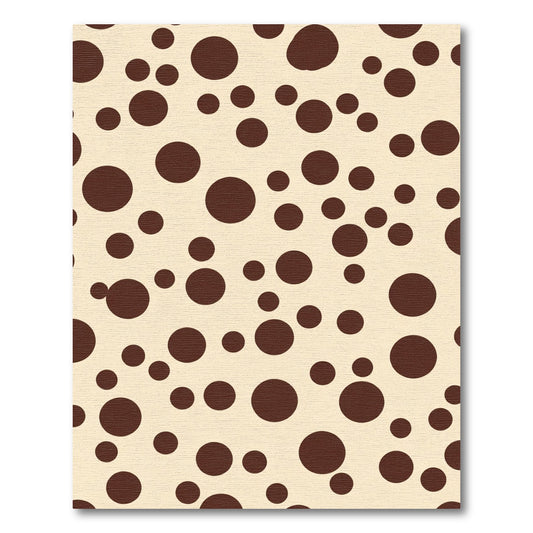 Cream Brown Polka Dot Scatter Rug