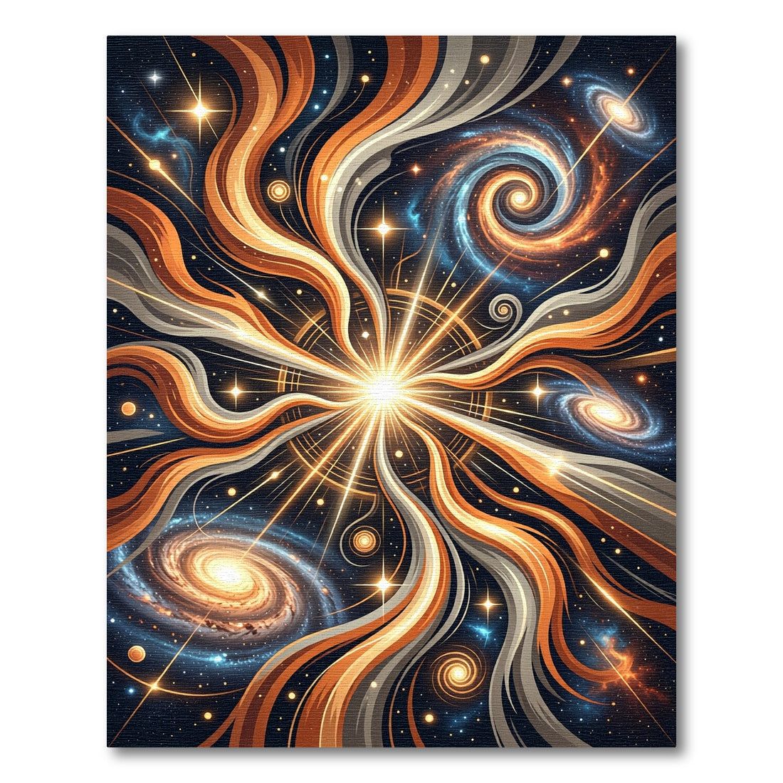 Vibrant Cosmic Nebula Swirl Rug