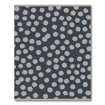 Slate Gray Polka Dot Scatter Rug
