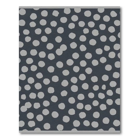 Slate Gray Polka Dot Scatter Rug