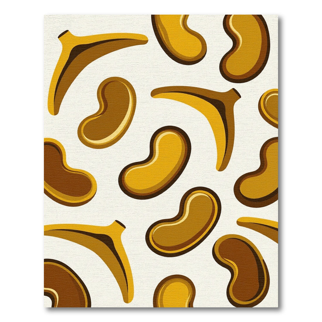 Abstract Golden Bean and Banana Geometric Rug