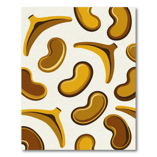 Abstract Golden Bean and Banana Geometric Rug