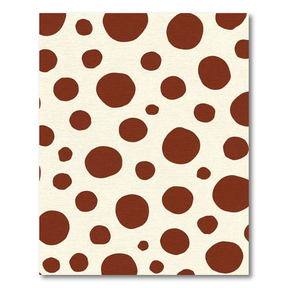 Chocolate Brown Polka Dots Repeating Design Rug
