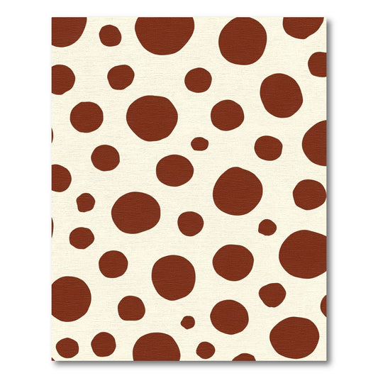 Chocolate Brown Polka Dots Repeating Design Rug