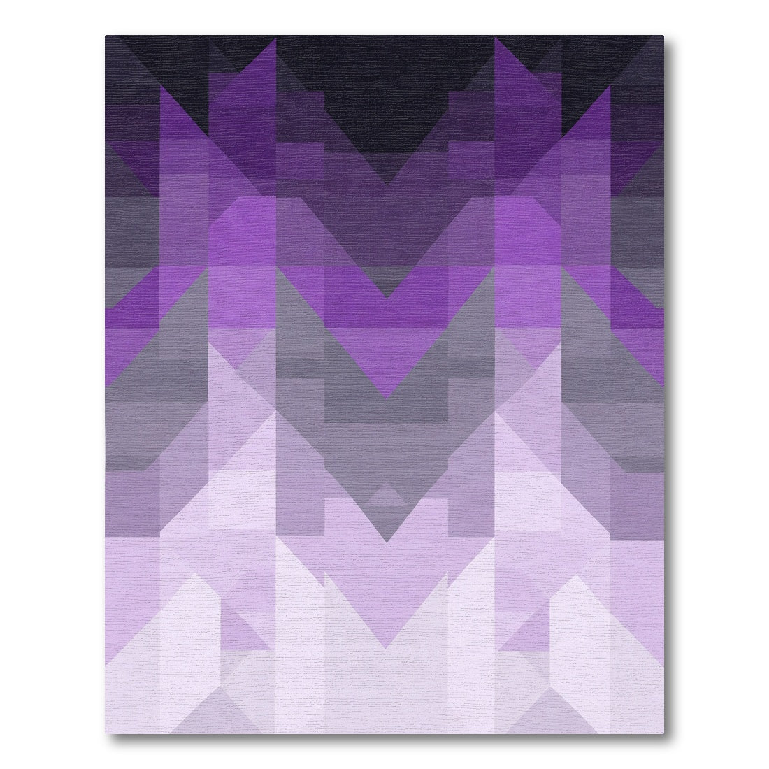 Gradient Purple Geometric Peaks Rug