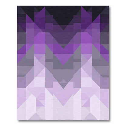 Gradient Purple Geometric Peaks Rug