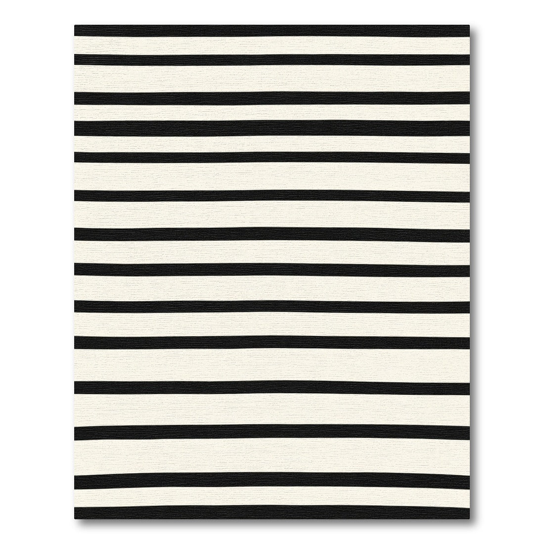 Bold Cream Black Linear Bands Rug