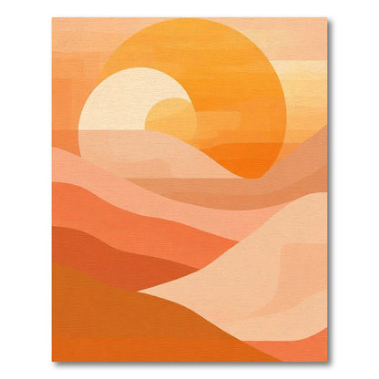 Abstract Sunset Warm Landscape Rug