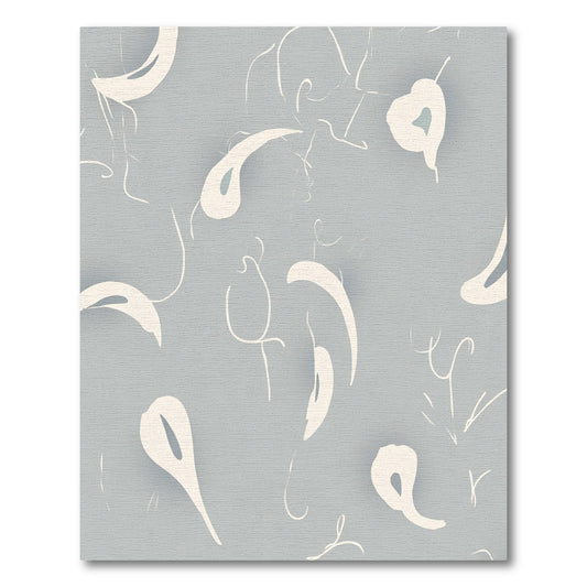 Soft Cream Swirls Light Blue Rug