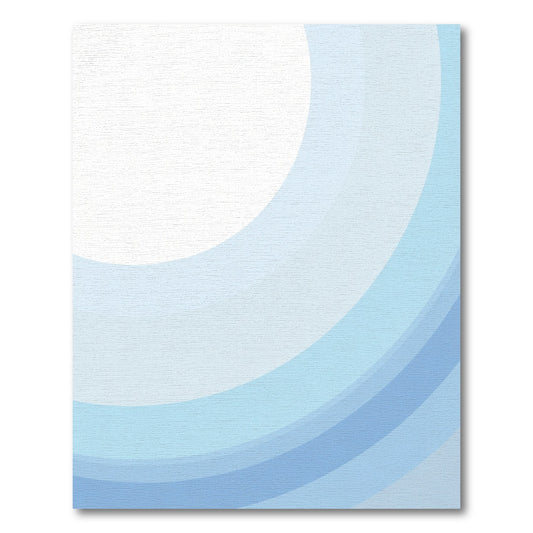 Cool Aqua Layered Arc Rug