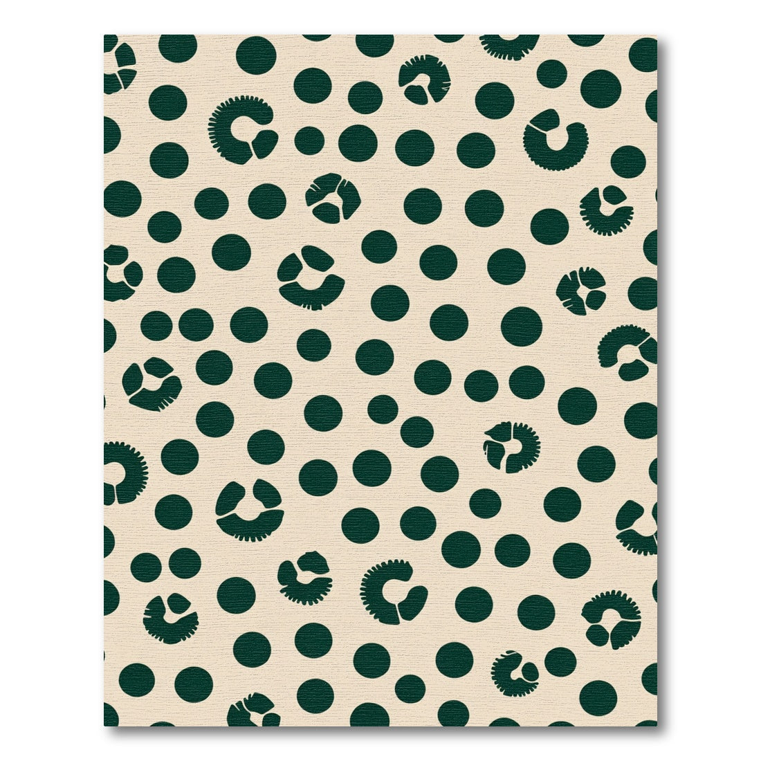 Deep Green Leopard Spots Polka Dots Rug