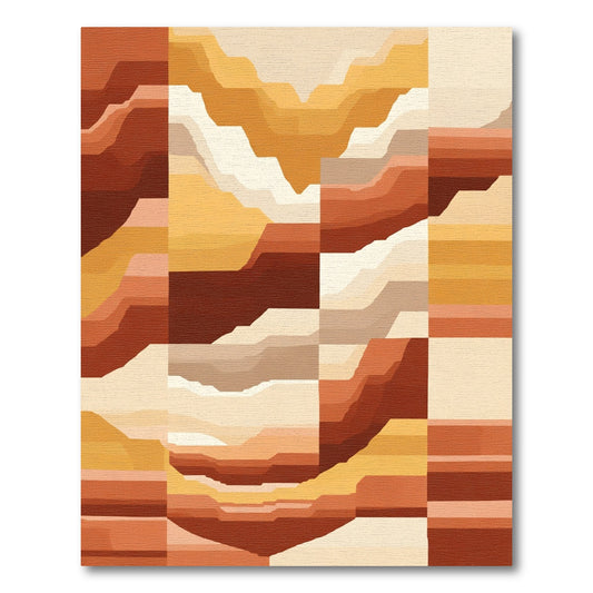 Terracotta Ridge Abstract Landscape Rug