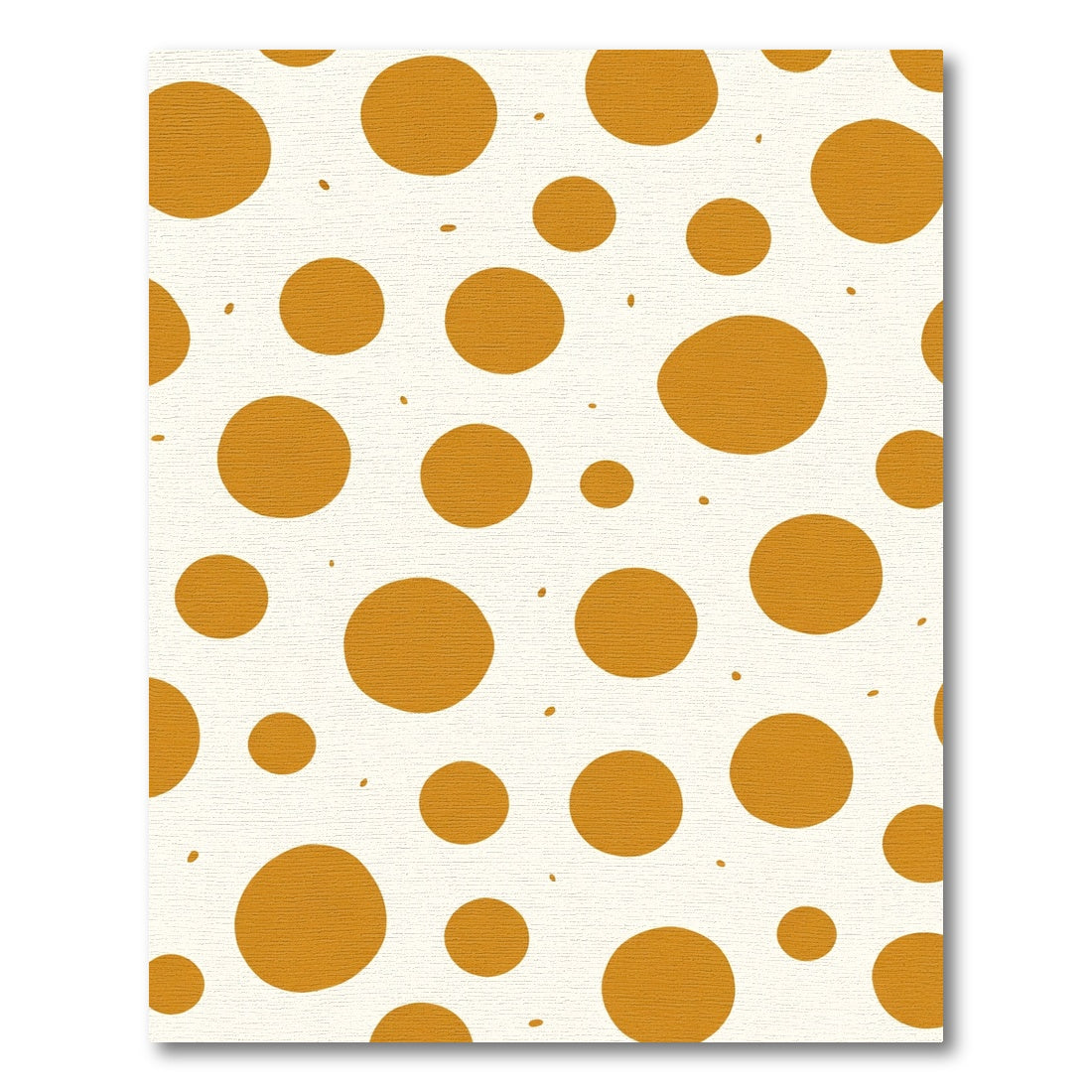 Golden Ochre Polka Dot Scatter Rug