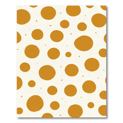 Golden Ochre Polka Dot Scatter Rug
