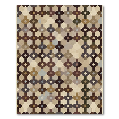 Earthy Tones Geometric Link Rug