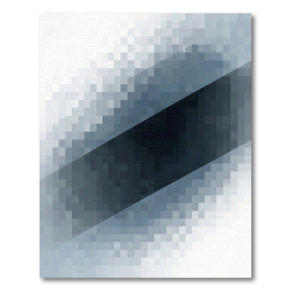 Modern Pixelated Diagonal Gradient Rug