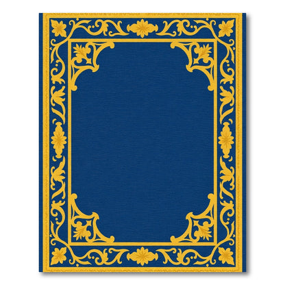 Gold Royal Floral Border Rug