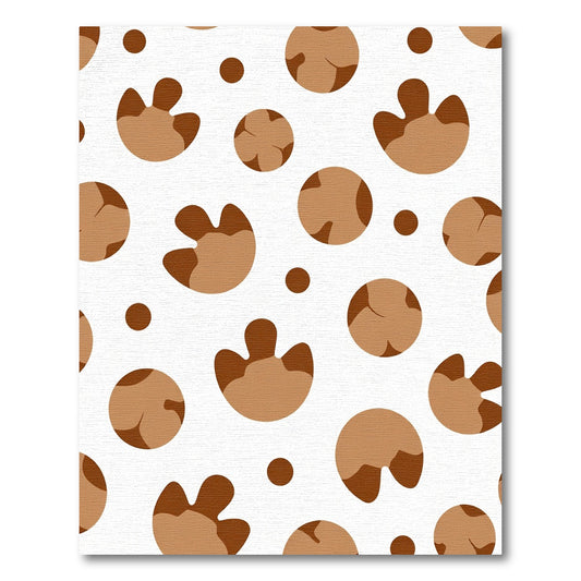 Brown Paw Print Spots Rug