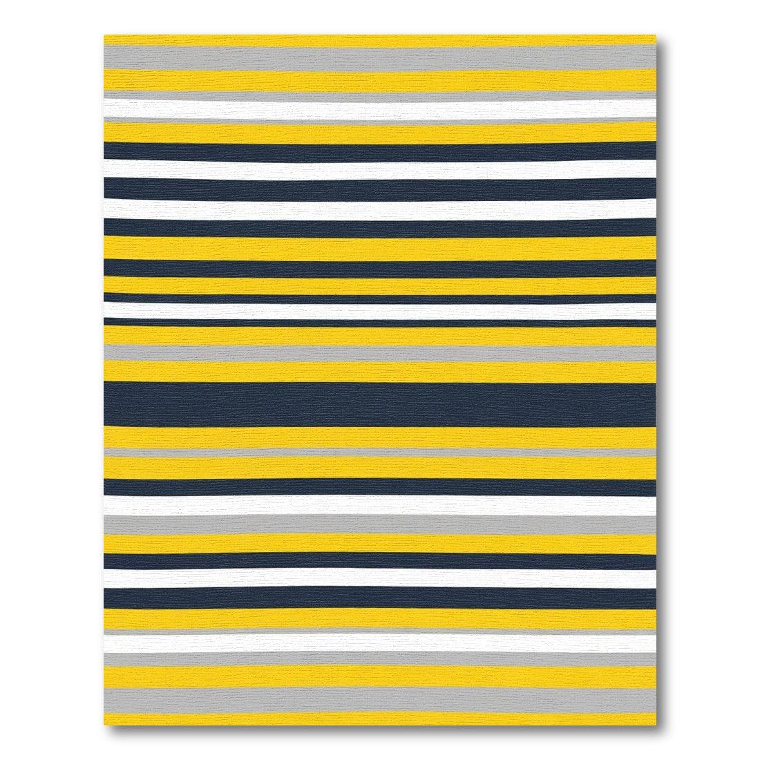 Bold Yellow Navy Stripe Rug