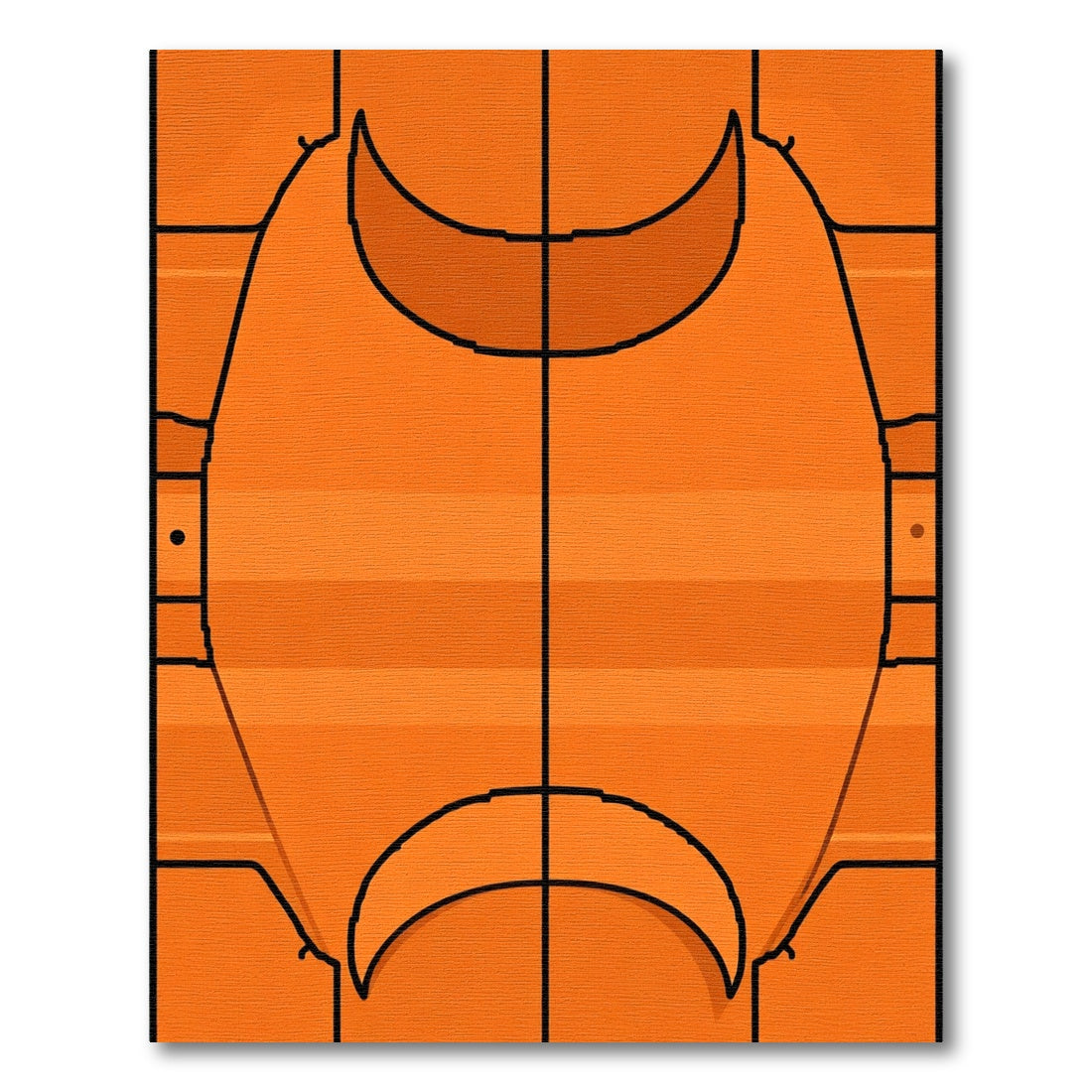Bold Orange Geometric Arches Rug