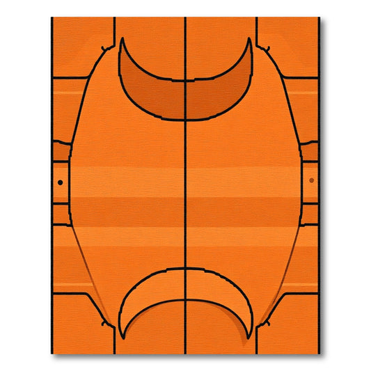 Bold Orange Geometric Arches Rug