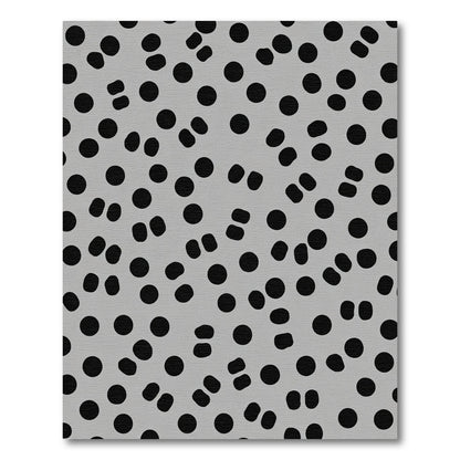Gray Black Polka Dot Scatter Rug
