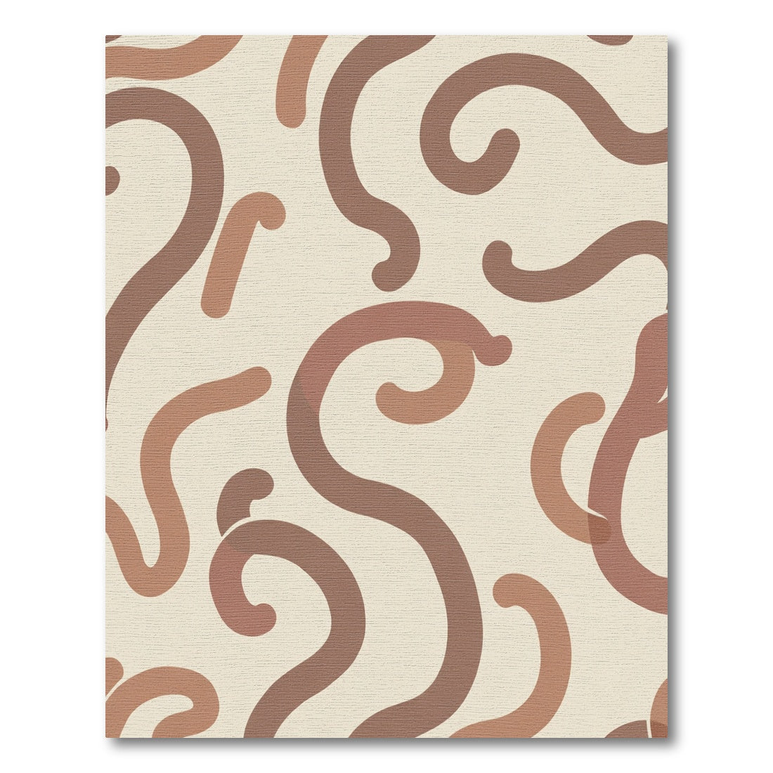 Earthy Tone Wavy Swirl Rug