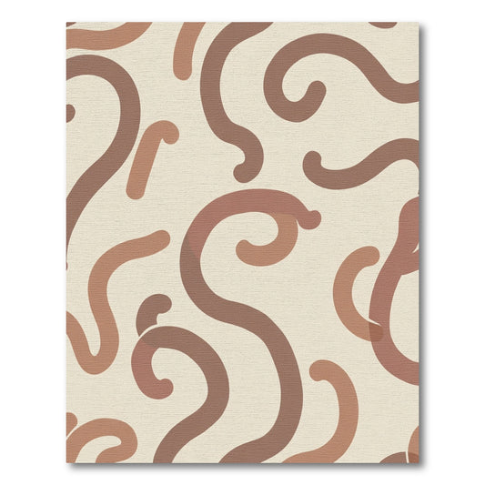 Earthy Tone Wavy Swirl Rug